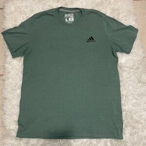 ADIDAS Mens Large The Go-To Performance Tee Green